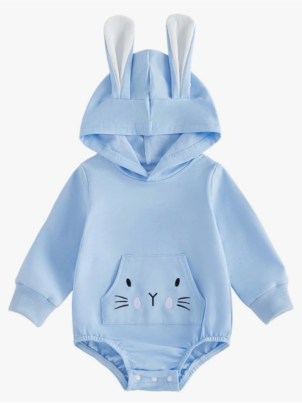 Baby Bunny Hooded Sweatshirt Romper
